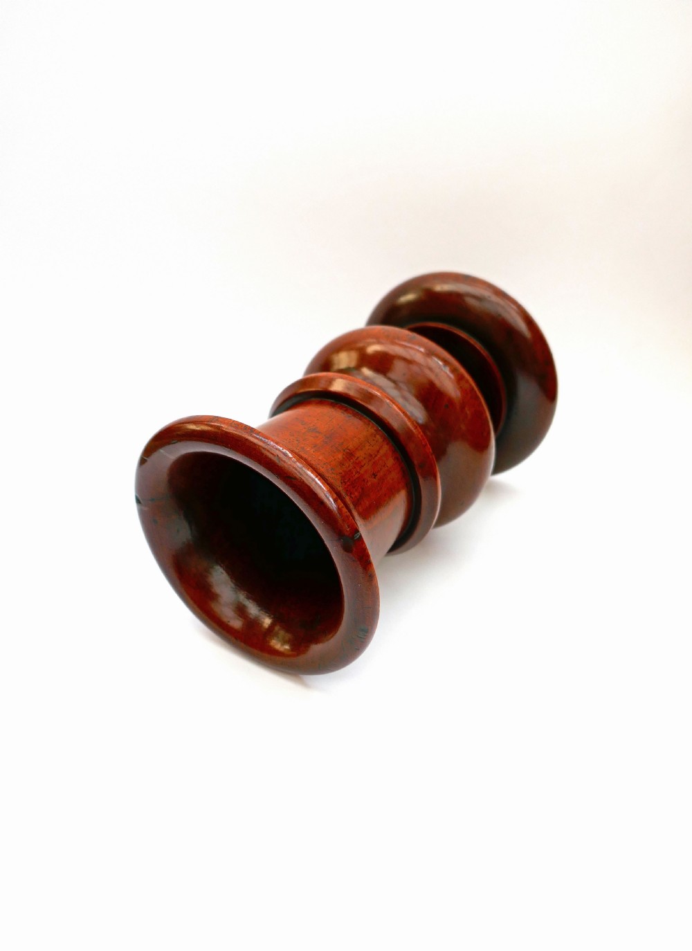 Antique 19thc Large Treen Fruitwood Turned Spill Vase.   English. C1840-50. View III