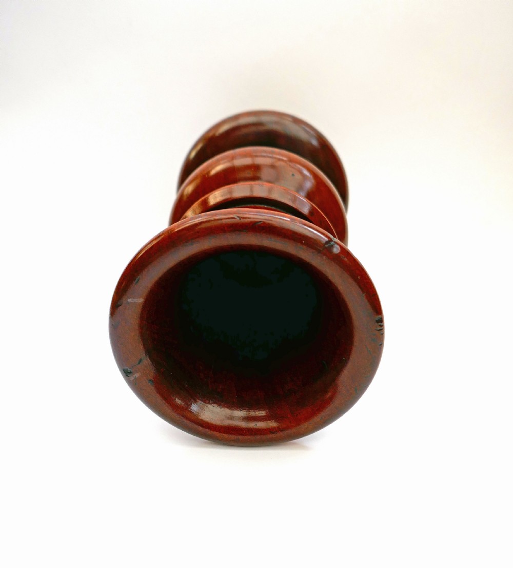 Antique 19thc Large Treen Fruitwood Turned Spill Vase.   English. C1840-50. View IV