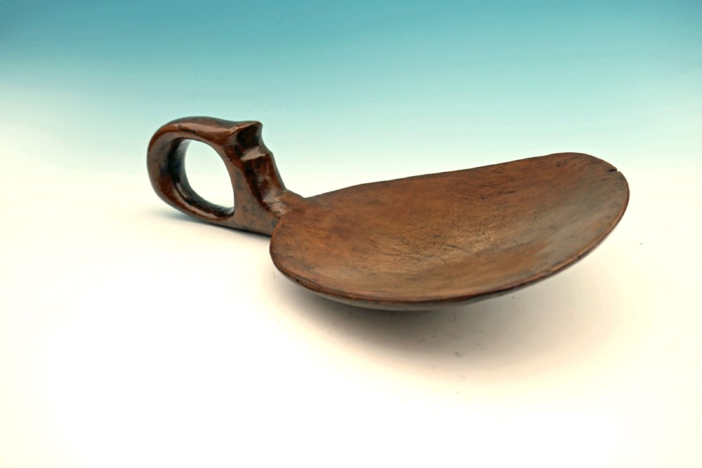 Antique 19thc Treen Sycamore Dairy Skimmer.    Welsh C1820-40. View II