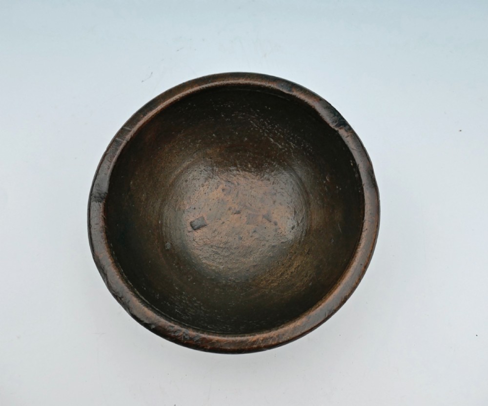 A Superb 19thc Sycamore Treen Turned Soup / Broth Bowl.    Welsh C1840-60 View II