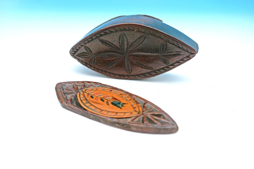 A 19thc Treen Fruitwood 