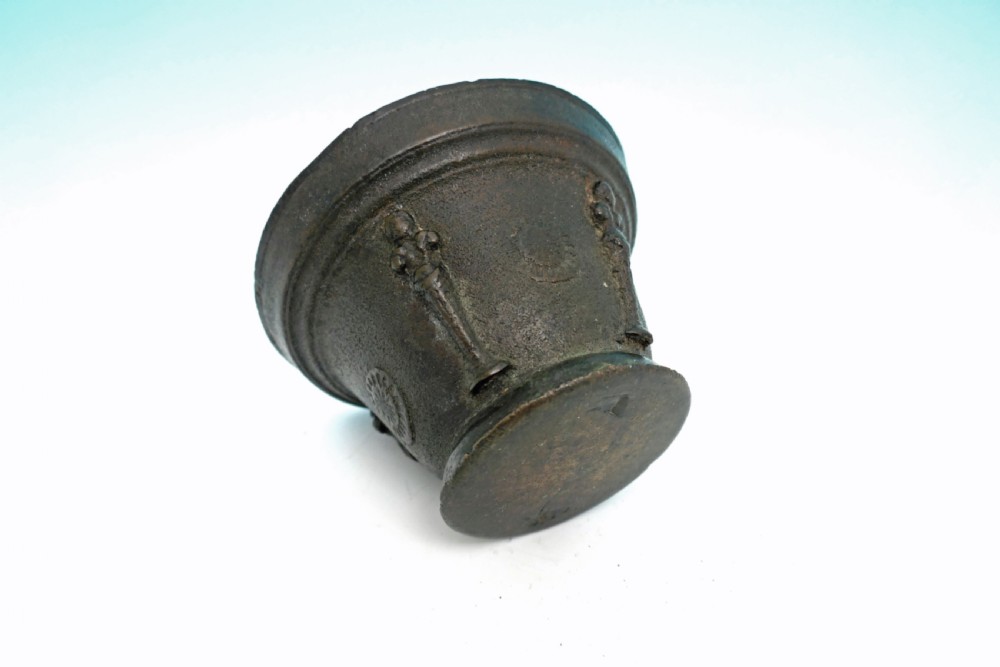 Antique Metalware 17thc Bronze Small Mortar.   French C 1640-60. View III