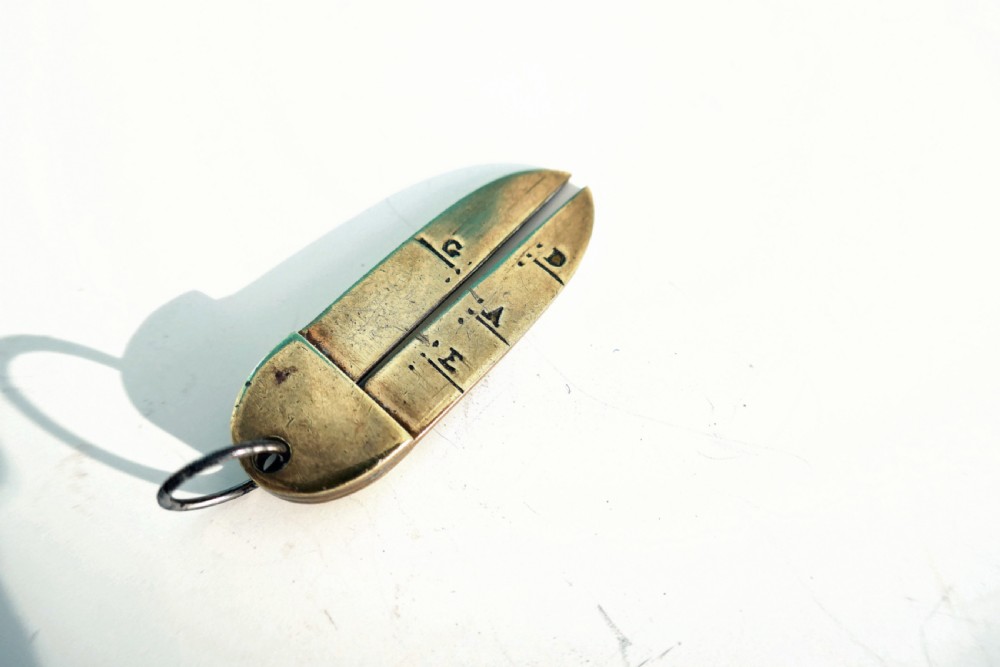 Antique Metalware 19thc Brass Violin String Gauge.  English C1880-C1890. View II