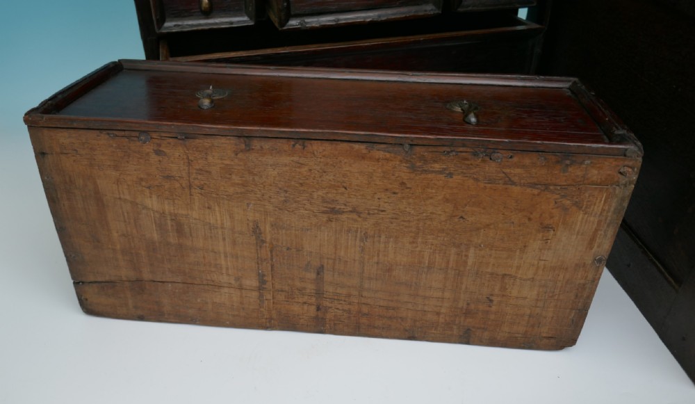 Antique Period Oak 17thc Joyned Mural Spice Cupboard.     English C1670-90 View V