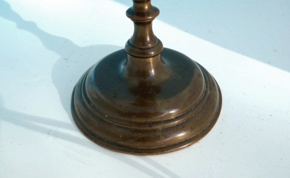 Antique Metalware 16thc Pricket Brass Single Candlestick .   German C1550-90 View III