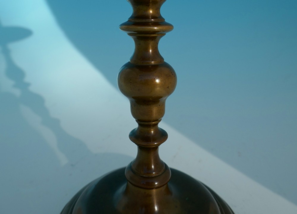 Antique Metalware 16thc Pricket Brass Single Candlestick .   German C1550-90 View IV
