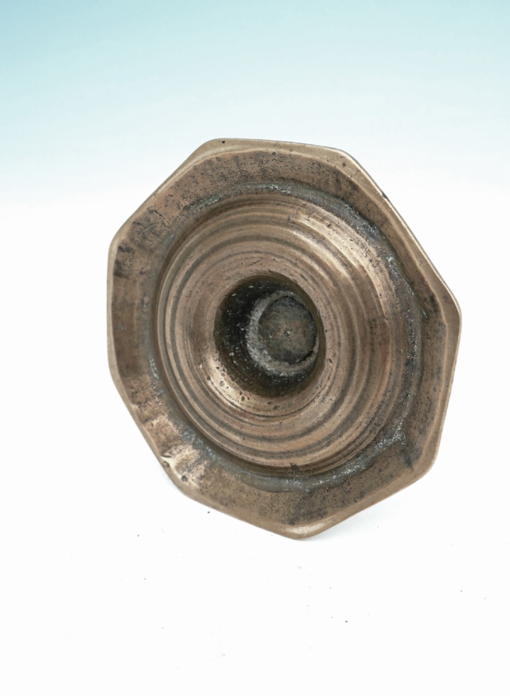 Early 18thc Metalware Bell Metal Single Candlestick .   French C1700-10 View II