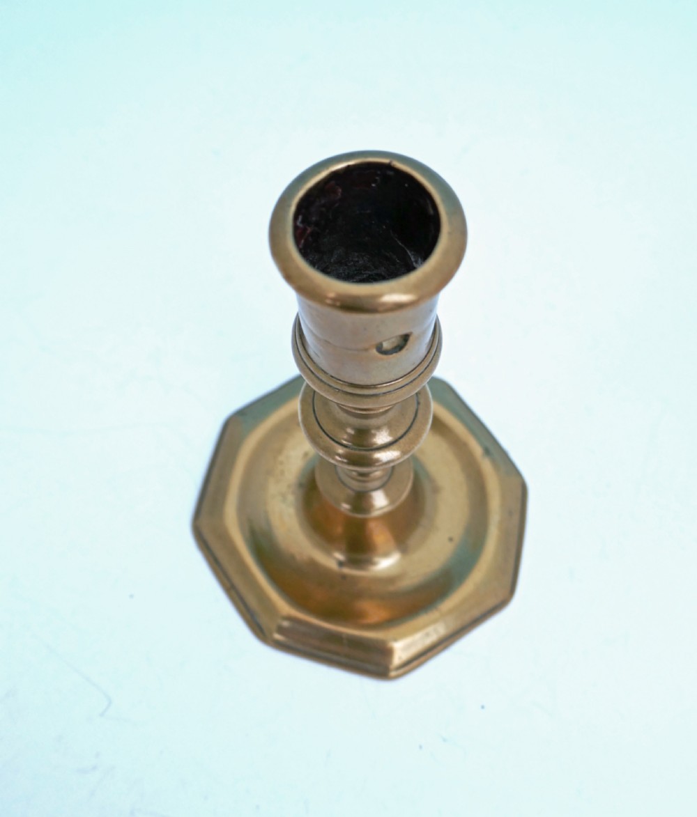 Early 18thc Metalware Bell Metal Single Candlestick .   French C1700-10 View III