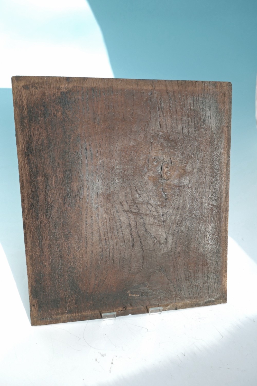 Antique 17thc Oak Coffer Panel Carved With Leaf And Lozenge Decoration.  English C1640-60. View IV
