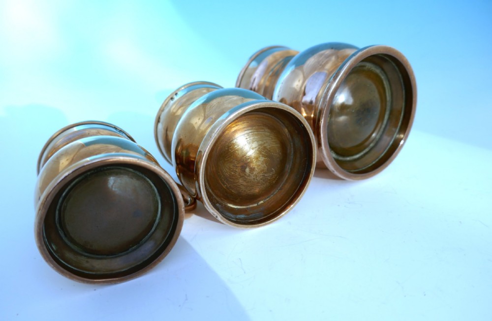 Three Antique Metalware 19thc Imperial Bell Metal Graduated Measures.  English C1840-60. View VI