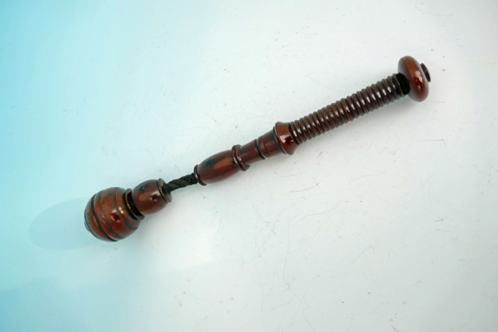 Antique Treen 18thc Turned Cherrywood Life Preserver.    English C1780