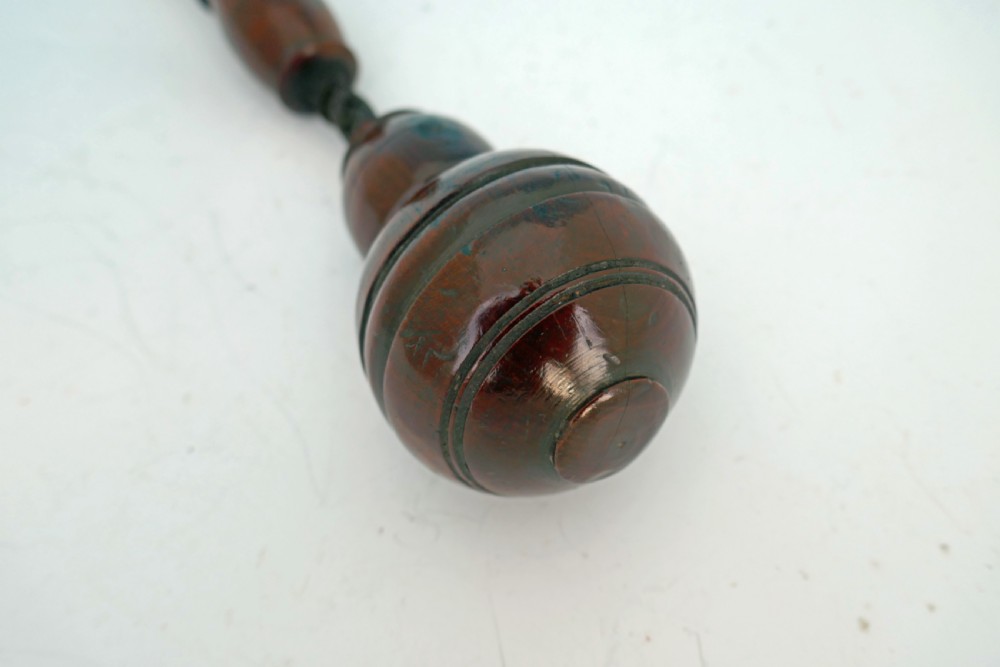 Antique Treen 18thc Turned Cherrywood Life Preserver.    English C1780 View II