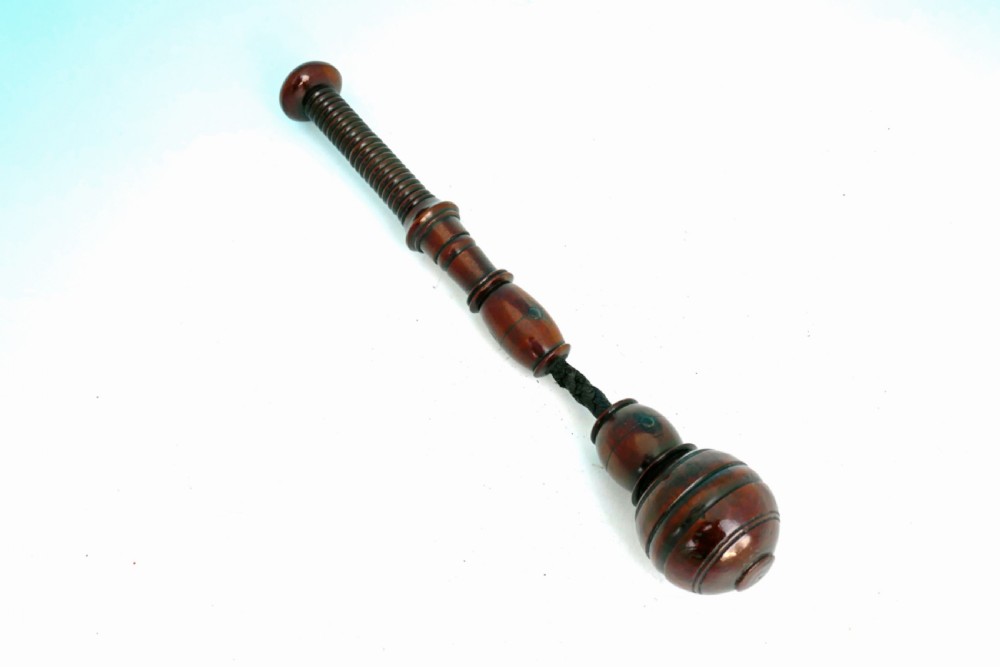 Antique Treen 18thc Turned Cherrywood Life Preserver.    English C1780 View V