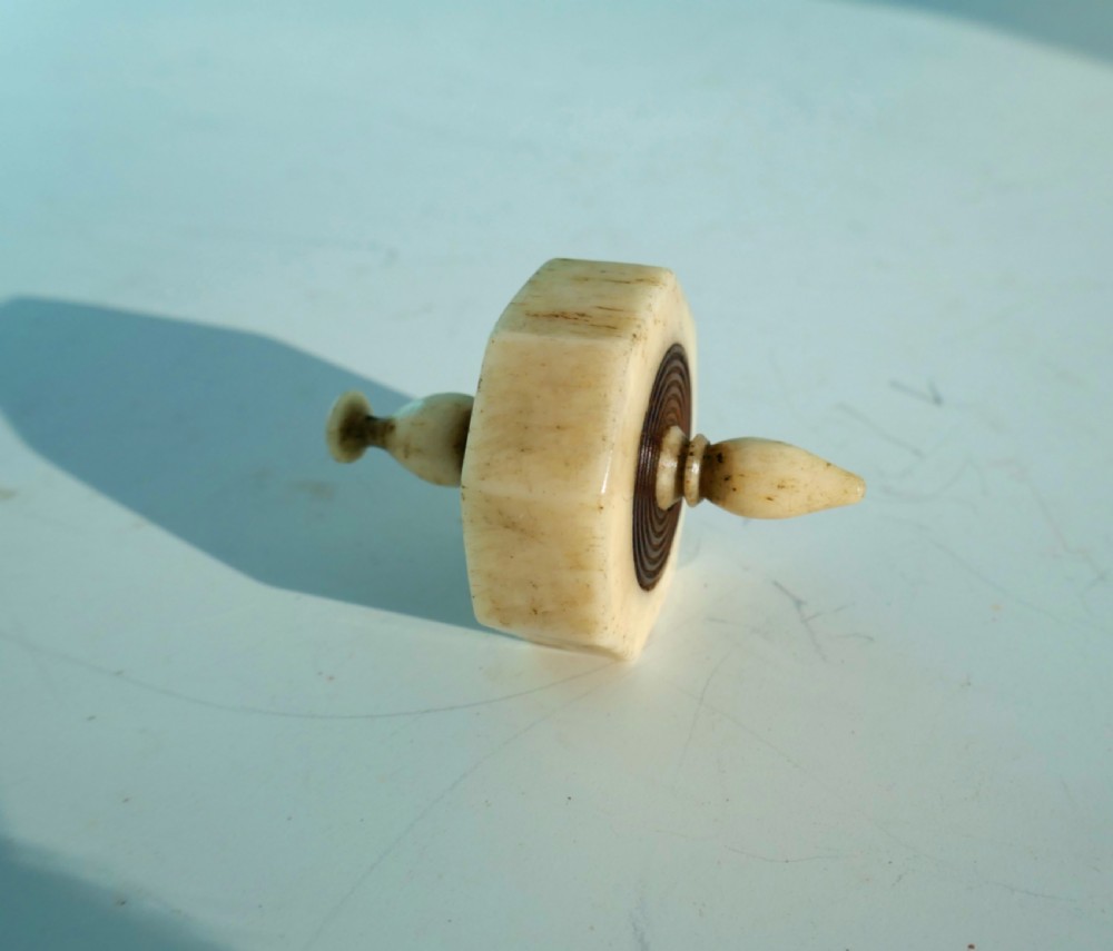 Antique 19thc Bone (Bovine) Child's Spinning Top Toy.    English C1840-60 View II