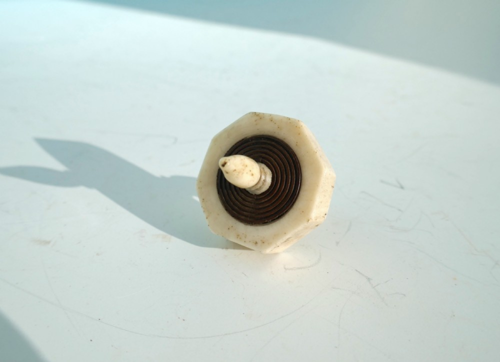 Antique 19thc Bone (Bovine) Child's Spinning Top Toy.    English C1840-60 View III