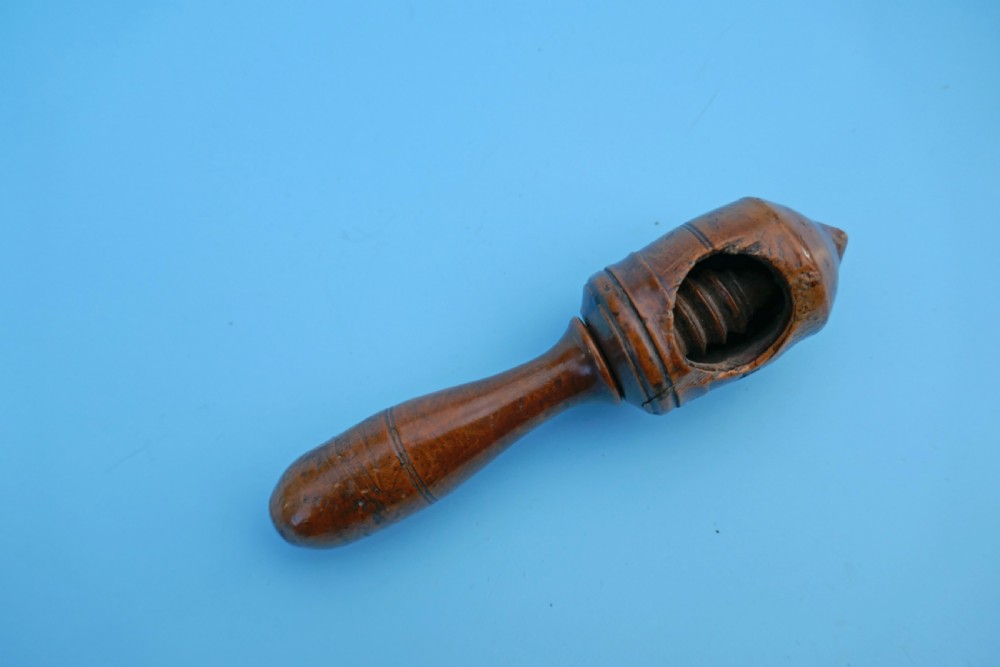 Antique Early 19thc Treen Boxwood Pocket Nutcrackers.  French C1800-20.