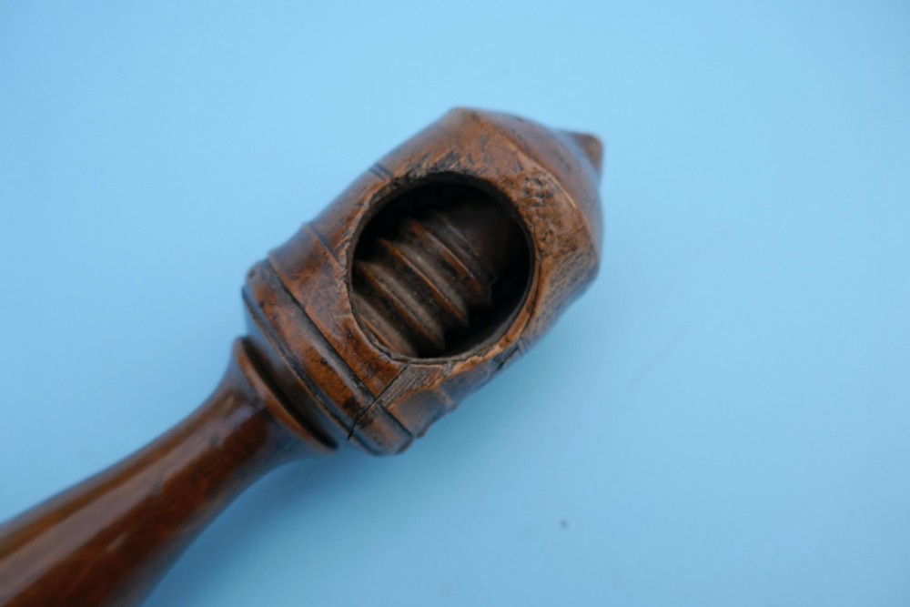 Antique Early 19thc Treen Boxwood Pocket Nutcrackers.  French C1800-20. View IV