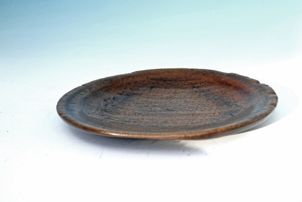 Antique 18thc Treen Sycamore Turned Food Platter .  English C1740-60. View III