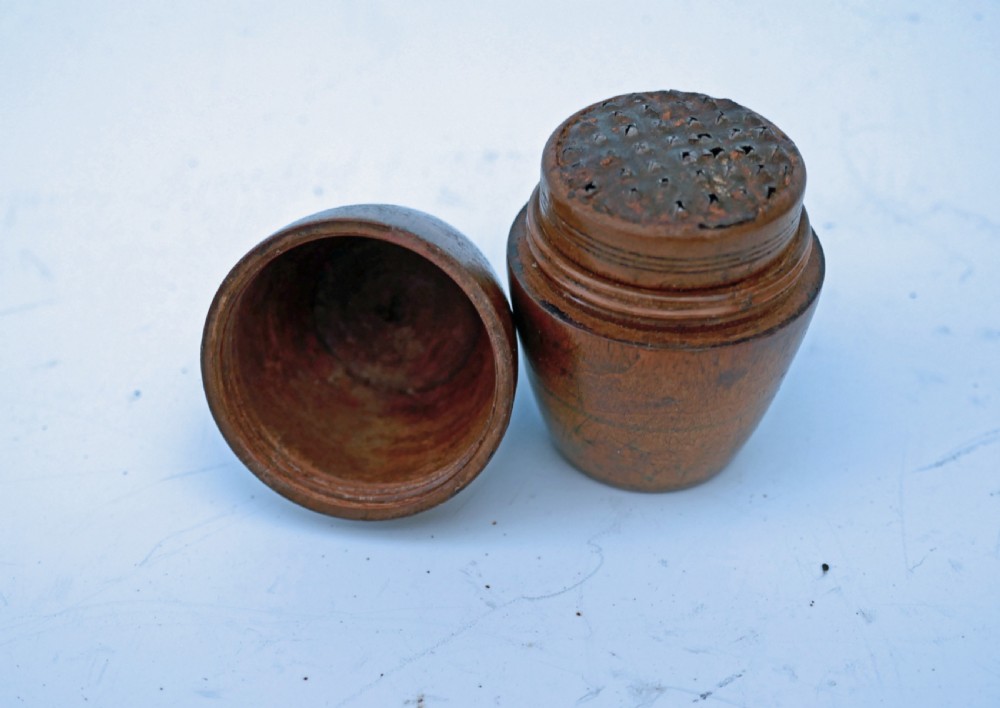 Late 18thc Treen  Turned Sycamore Nutmeg Grater .   English. C1770-90. View II