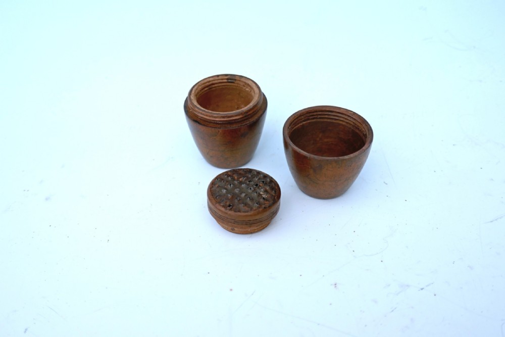 Late 18thc Treen  Turned Sycamore Nutmeg Grater .   English. C1770-90. View IV