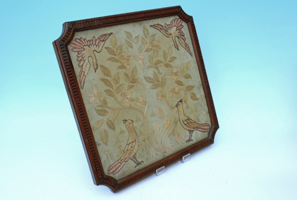 Early 19thc Regency Needlework & Silk Picture .  English C1800-20