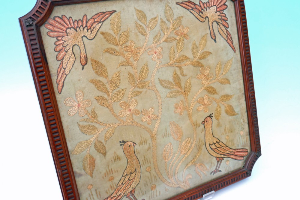 Early 19thc Regency Needlework & Silk Picture .  English C1800-20 View IV