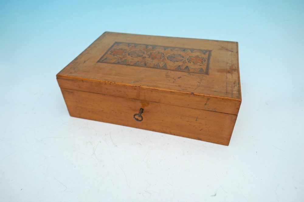 Antique Early 19thc Fruitwood Parquetry 