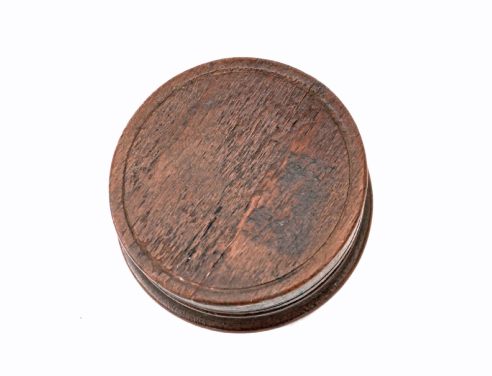 Antique Treen 17thc Beech Turned Reliquary Carved Box.   Continental C1680 - C1700 View III