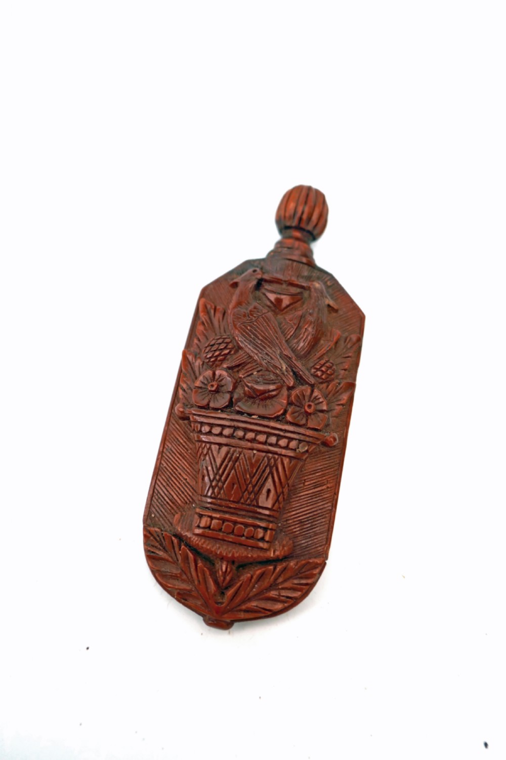 Early 19thc Treen Coquilla Nut Carved Scent Bottle.    French C1820-40. View II