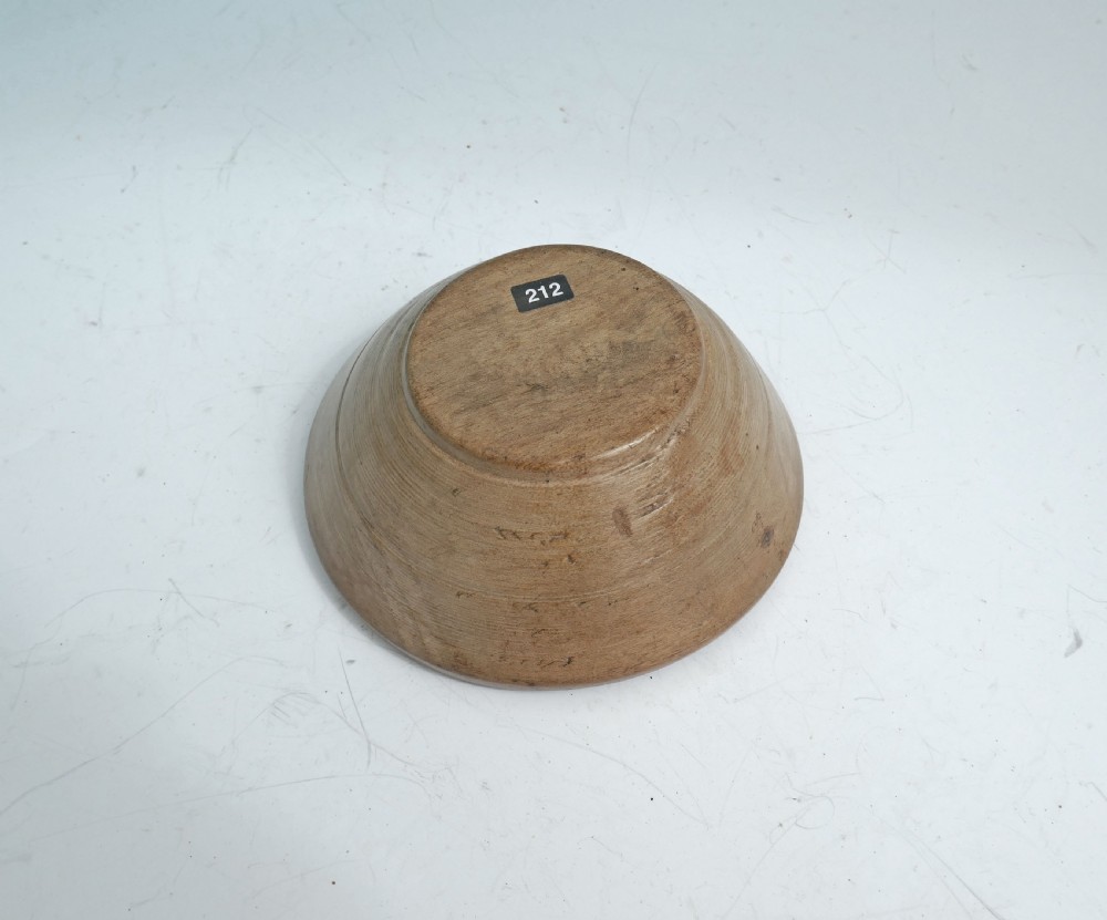 Antique 19thc Treen Turned Sycamore Condiment Bowl / Salt.   English C1840-60 View III