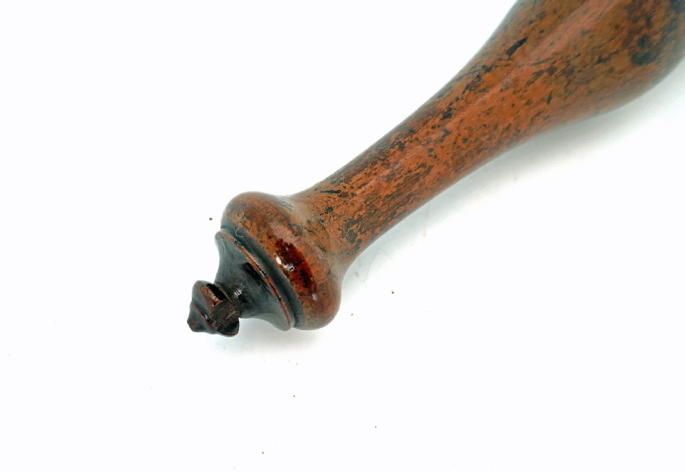 Antique Treen 19thc Geo 1V Ceremonial Hickory Tipstaff.     English C1820-30 View V