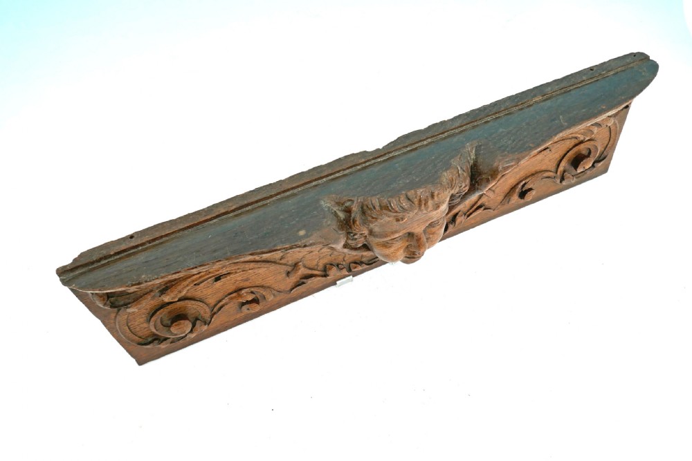 Antique Oak Carved 17thc Winged Angel.      French C1660-80. View IV