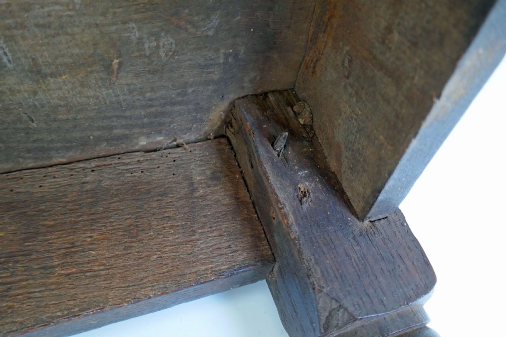 Early 17thc Oak Furniture Joyned Stool.   English C1620-30 View VII