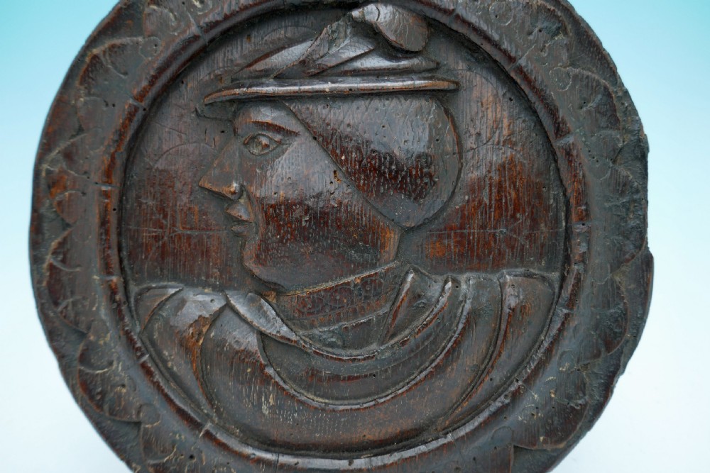 Antique Oak Carving Single 16thc Romayne Panel.   English / French C1550-70. View III
