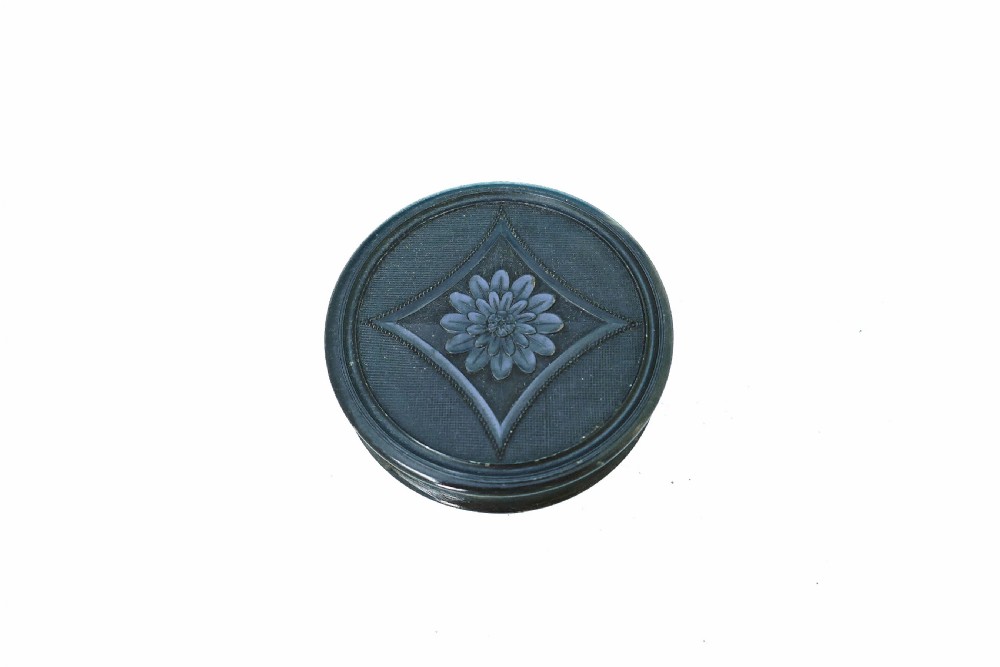 Early 19thc Horn Collectables Signed James Bradwell Pressed Snuff Box.  English. C1800-30. View III