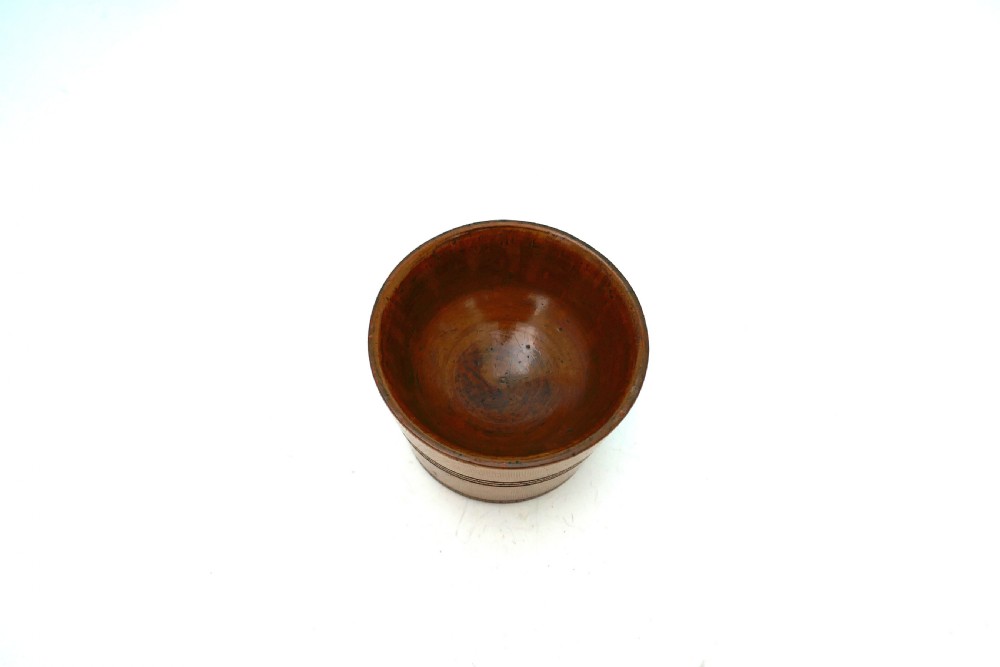 Antique Early 19thc Treen Sycamore Turned Salt With Hobnail Decoration.  English C1800-20. View II