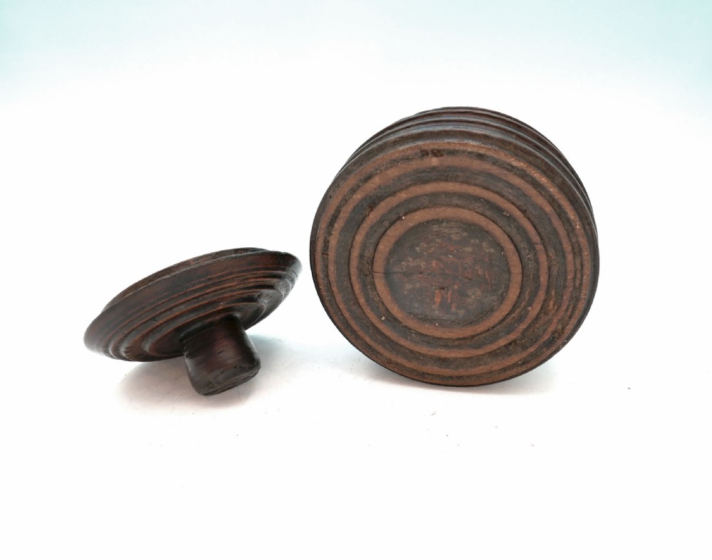 Antique Treen 19thc Turned Beech 