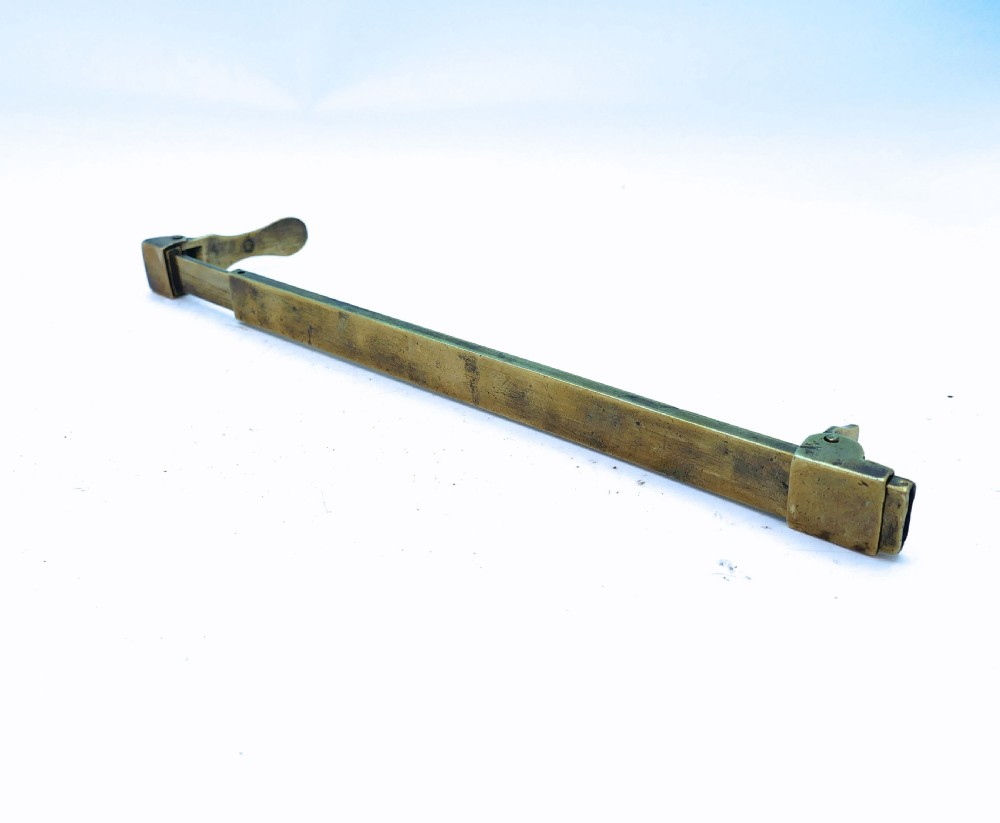 Antique Metalware 18thc Brass Child's Foot Rule.    English C1780-C1800. View IV