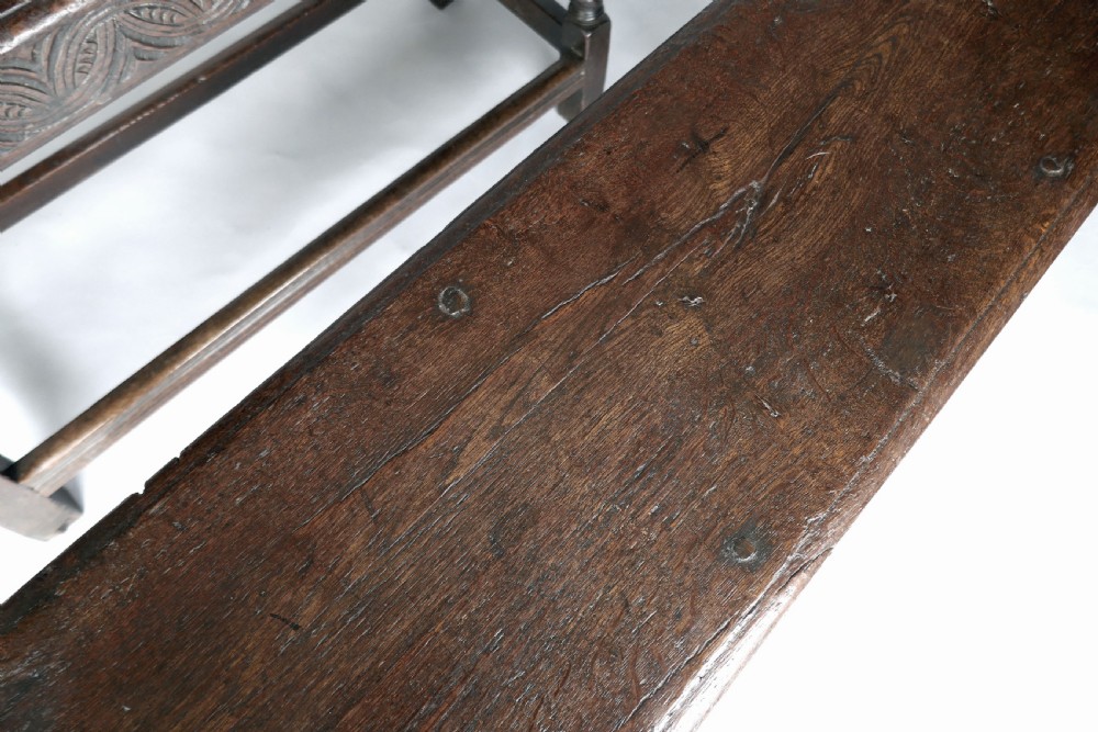 Antique Early English Furniture 17thc Pair Of Oak Joyned Benches.  English C1620-40. View IV