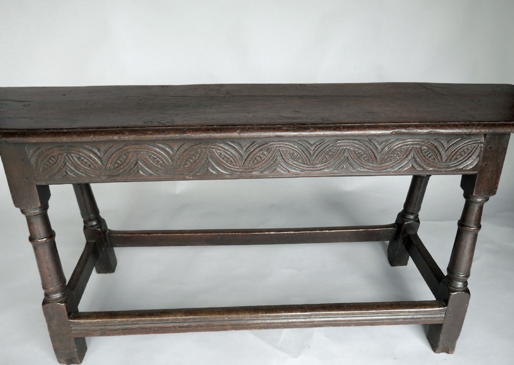 Antique Early English Furniture 17thc Pair Of Oak Joyned Benches.  English C1620-40. View VIII