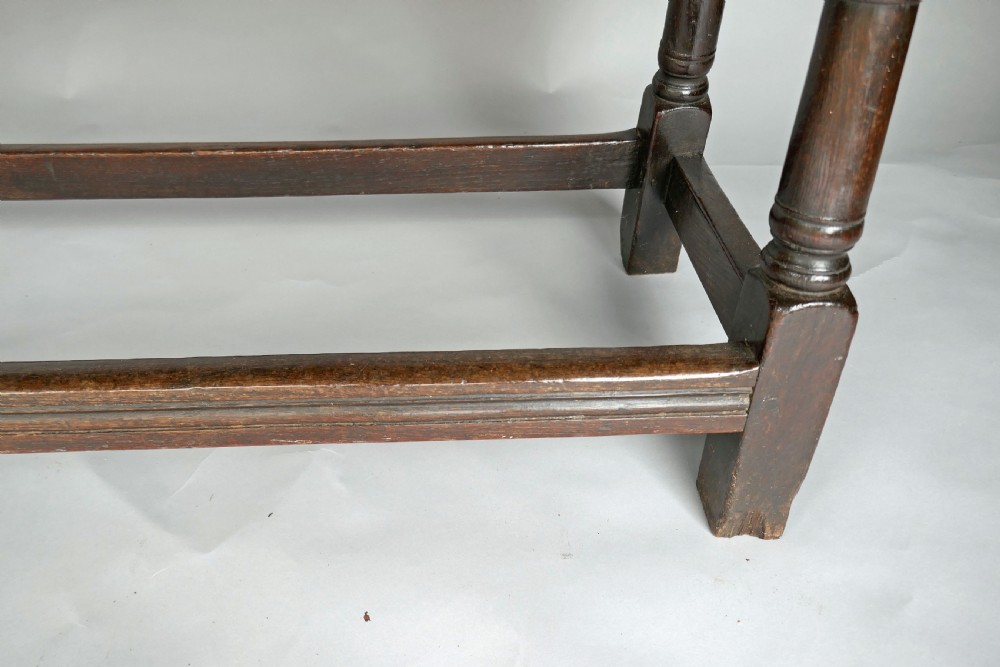 Antique Early English Furniture 17thc Pair Of Oak Joyned Benches.  English C1620-40. View IX