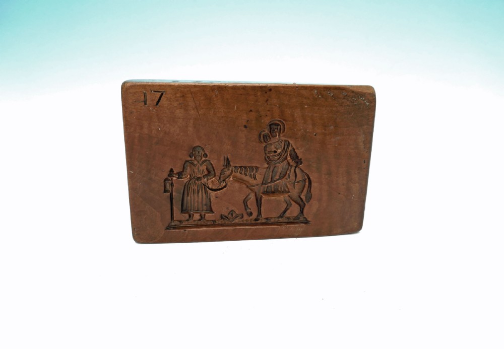 Antique Treen Early 19thc Fruitwood Double Sided Gingerbread Mould.   Dutch C1840-60 View II