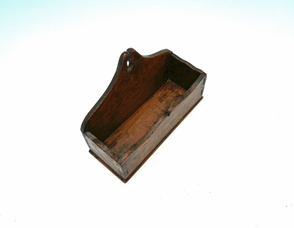 Antique Furniture 19thc Oak Wall Tidy With Shaped Design. Welsh C1800.

 View III