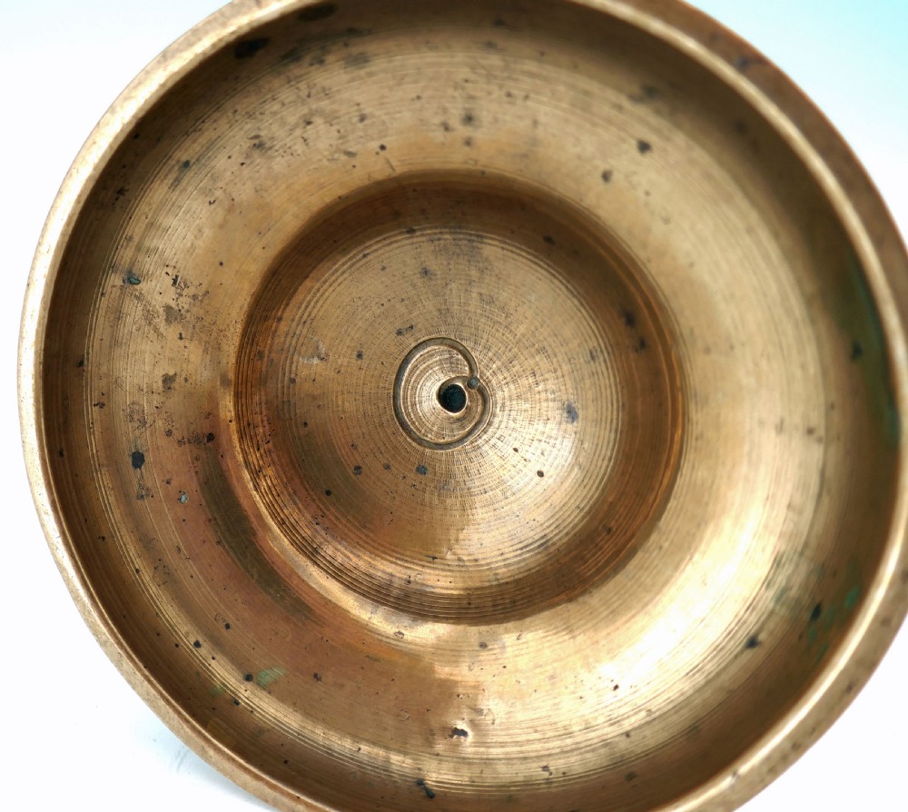 Early Metalware 18thc Brass Single Candlestick With Side Ejector.  English C1720-30 View IV