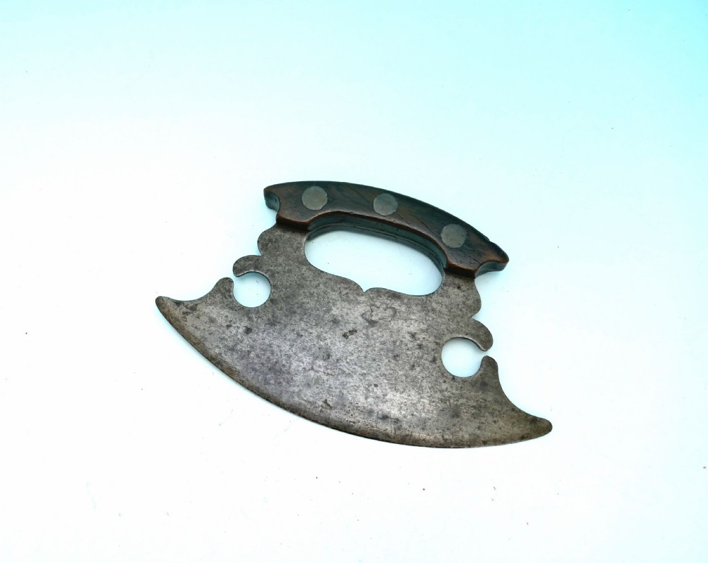 Antique Metalware 19thc Herb Chopper With Shaped Blade & Handle.    English. C1800-20