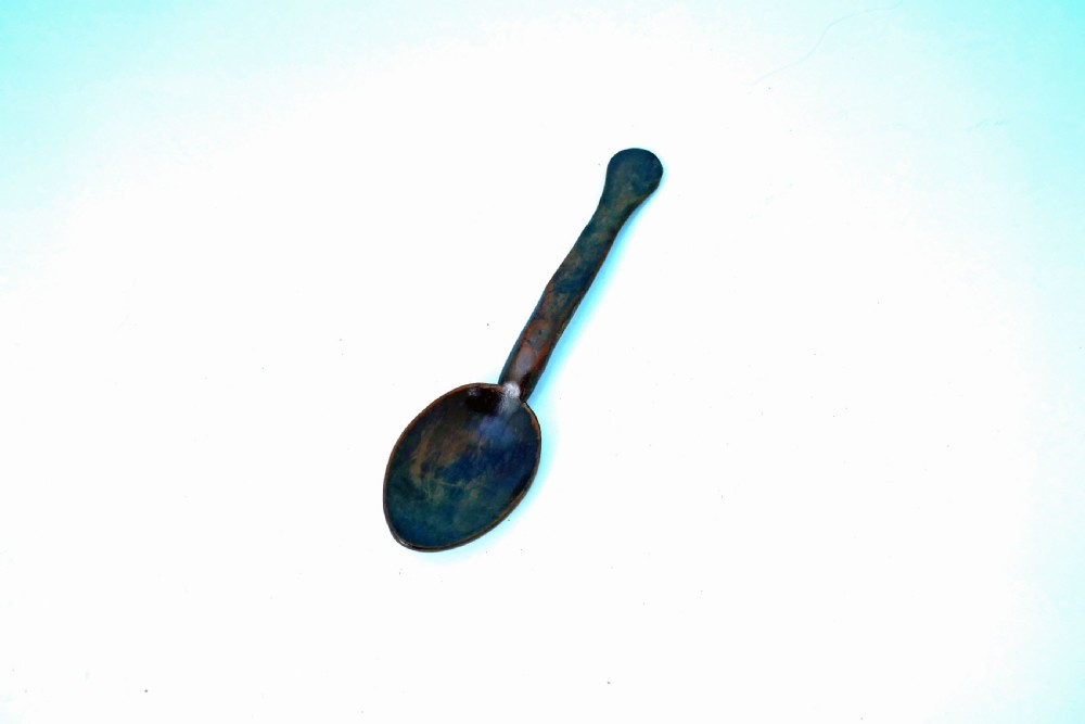 Antique Treen 19thc Fruitwood Carved Welsh Broth Spoon.    C1820-40