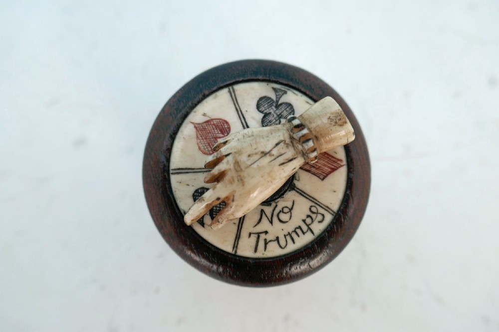 Antique 19thc Treen Bone , Horn & Beech Games Counter And Pot.   English C1860-80. View II
