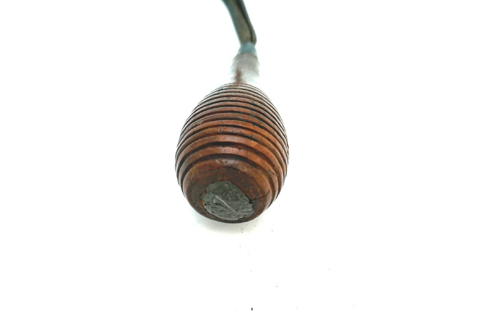 Antique Treen 19thc Turned Fruitwood Life Preserver / Protector.  English C1840-60 View II