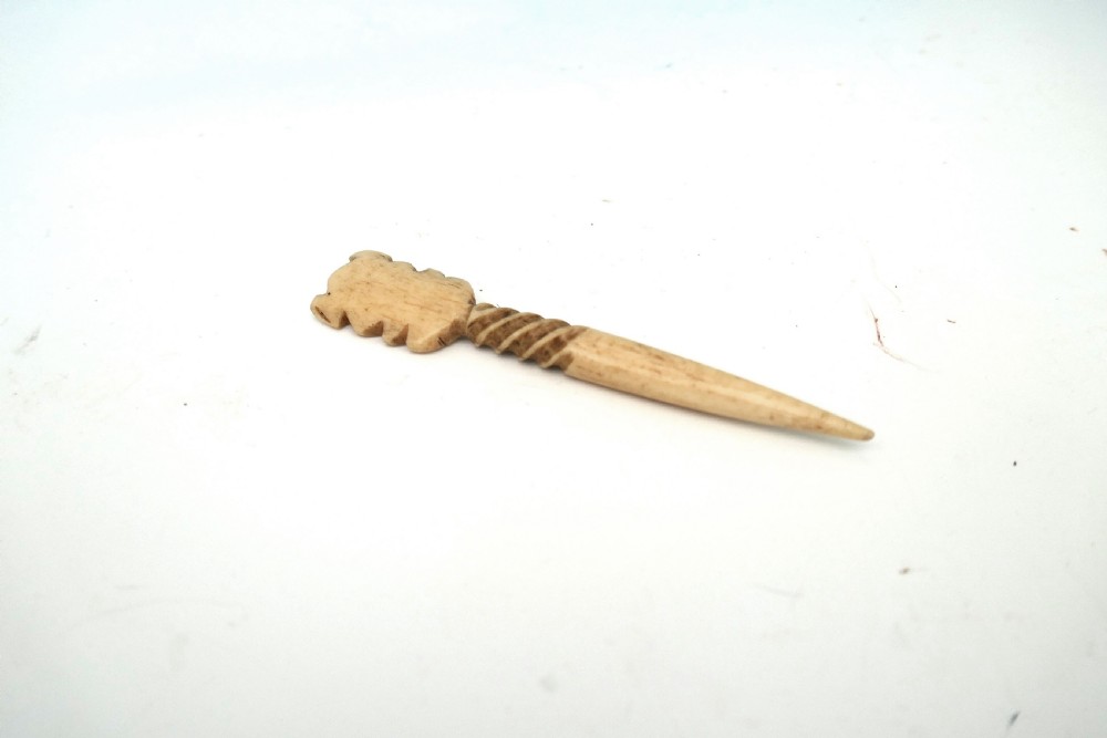 Antique Collectables 19thc Sailors Whalebone Netting Fid.    Yorkshire C1840-60.