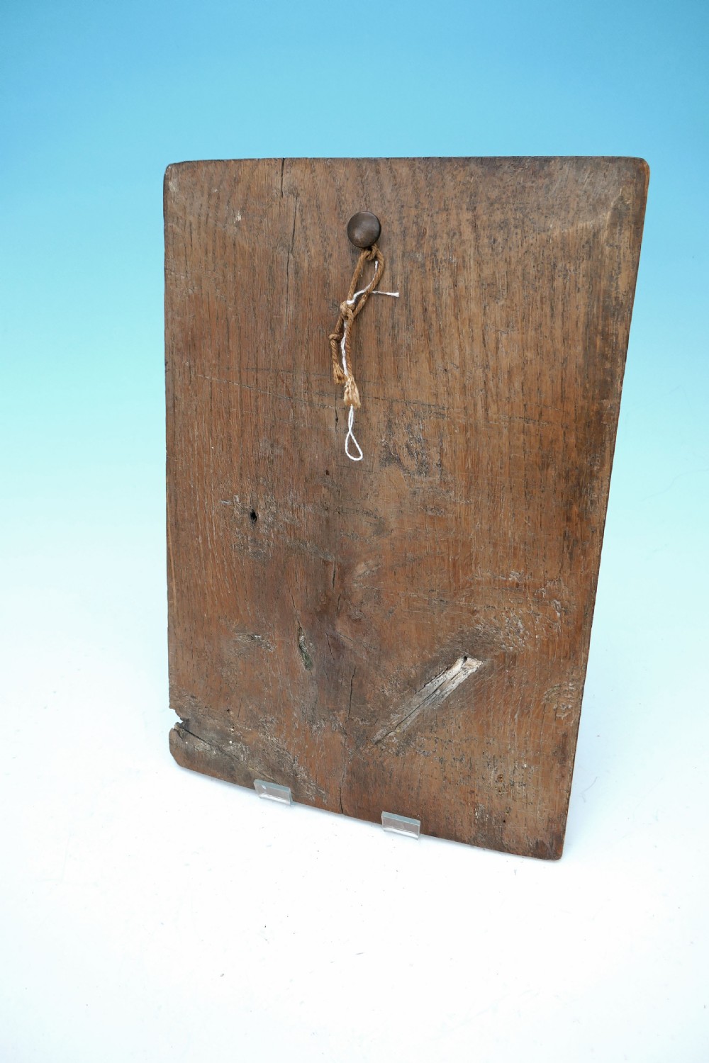 Antique Carvings 16thc Tudor Oak Linenfold Panel With Heart Decoration.    English. C1500-10.  View IV